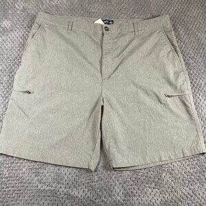Chaps Men's Cargo Stretch Shorts Size 42 Grey Hiking Golf Outdoor 8in Inseam